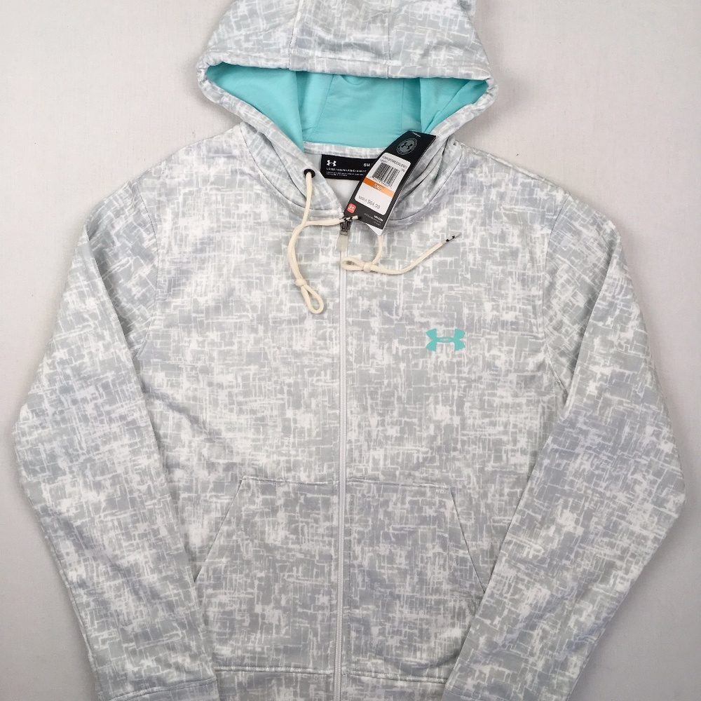 UNDER ARMOUR ColdGear Full Zip Hoodie White FIRM - Picture 2 of 5