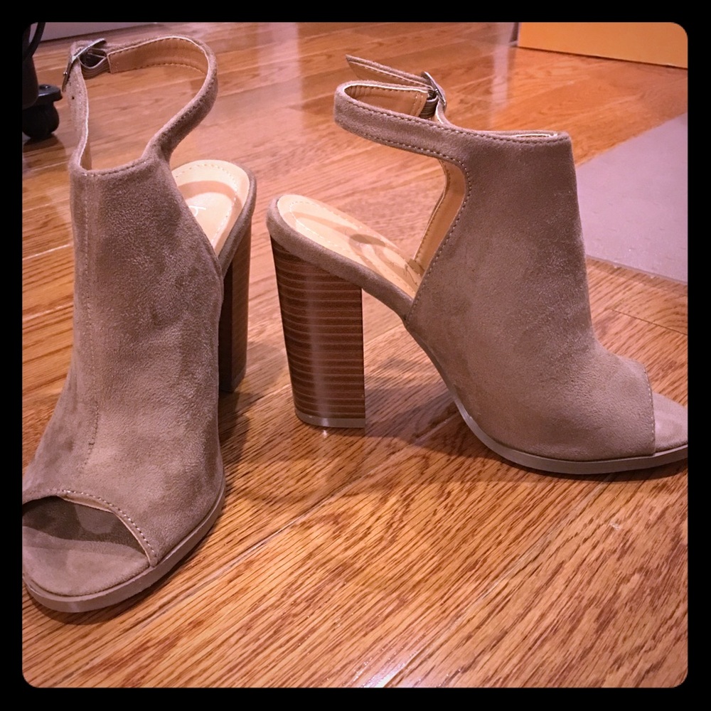 Open toe booties