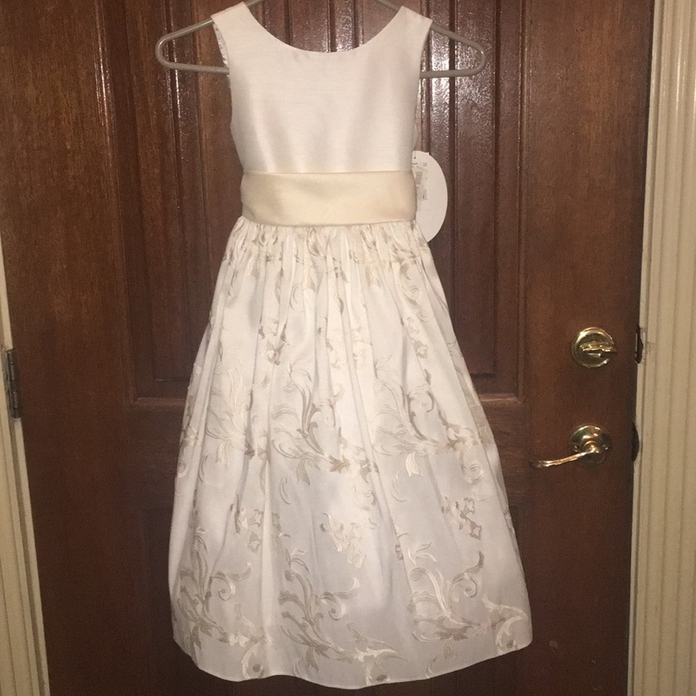Elegant cream dress, fun for the holidays!