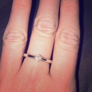 Small diamond engagement ring