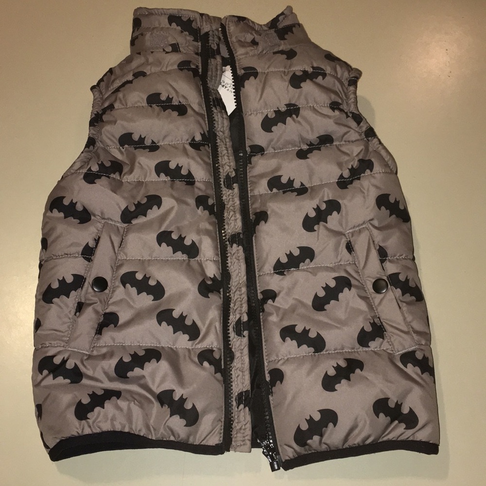 H&M Batman Zip up vest with detachable hood