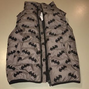 H&M Batman Zip up vest with detachable hood