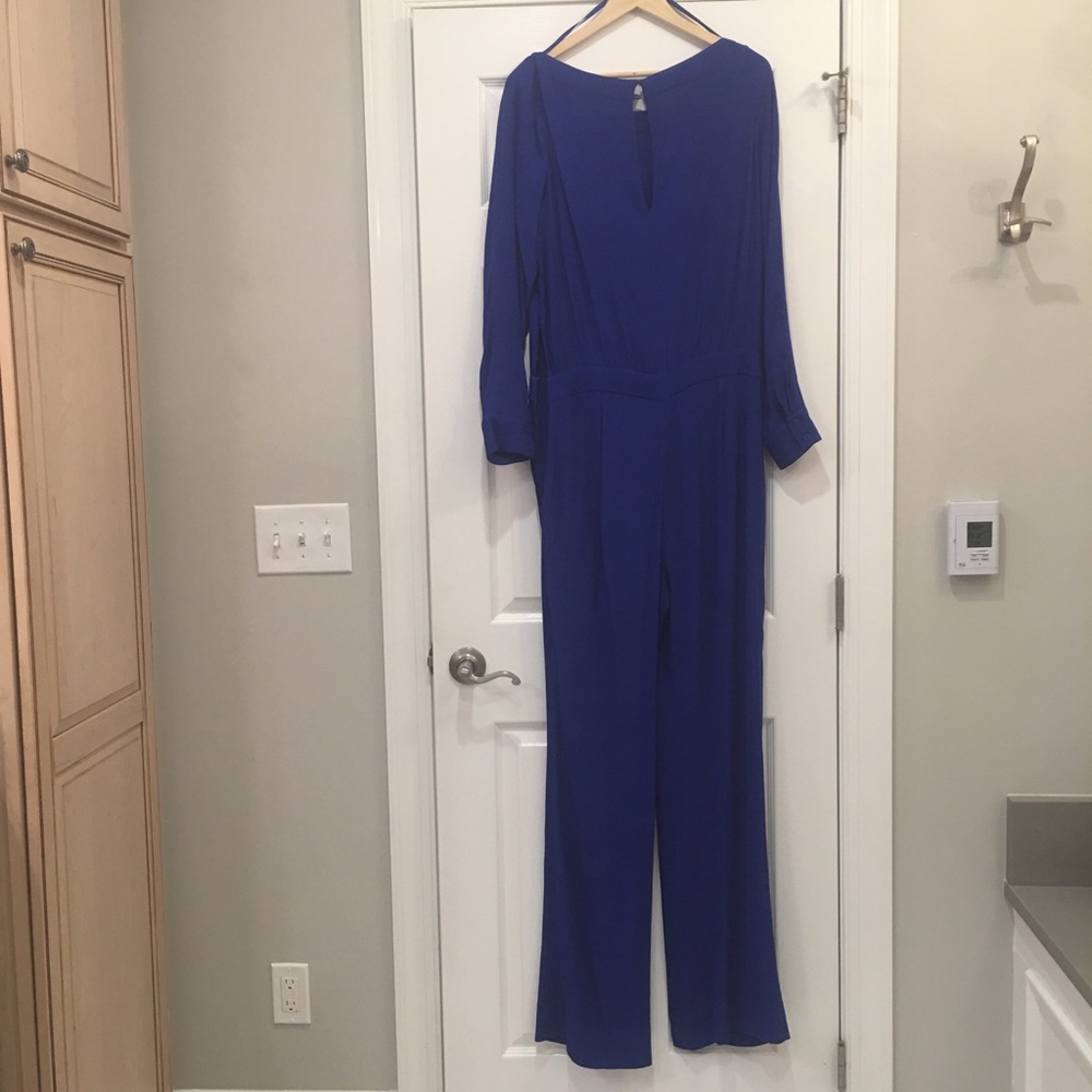 Blue Crepe Jumpsuit