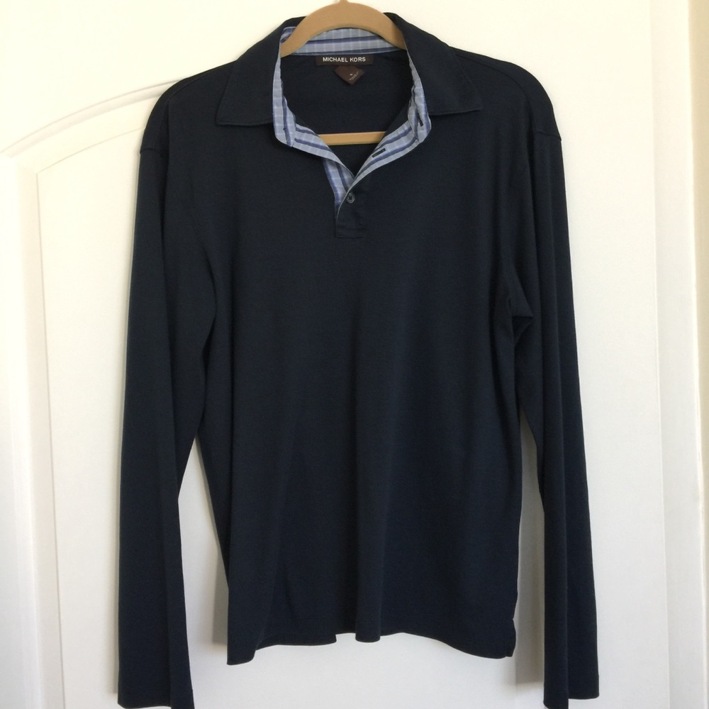 MICHAEL KORS Cotton long sleeve polo S