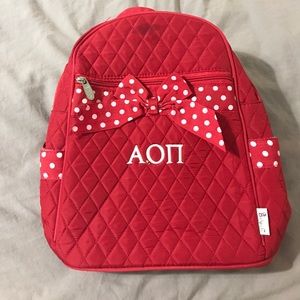 Belvah AOII Red Mini Backpack