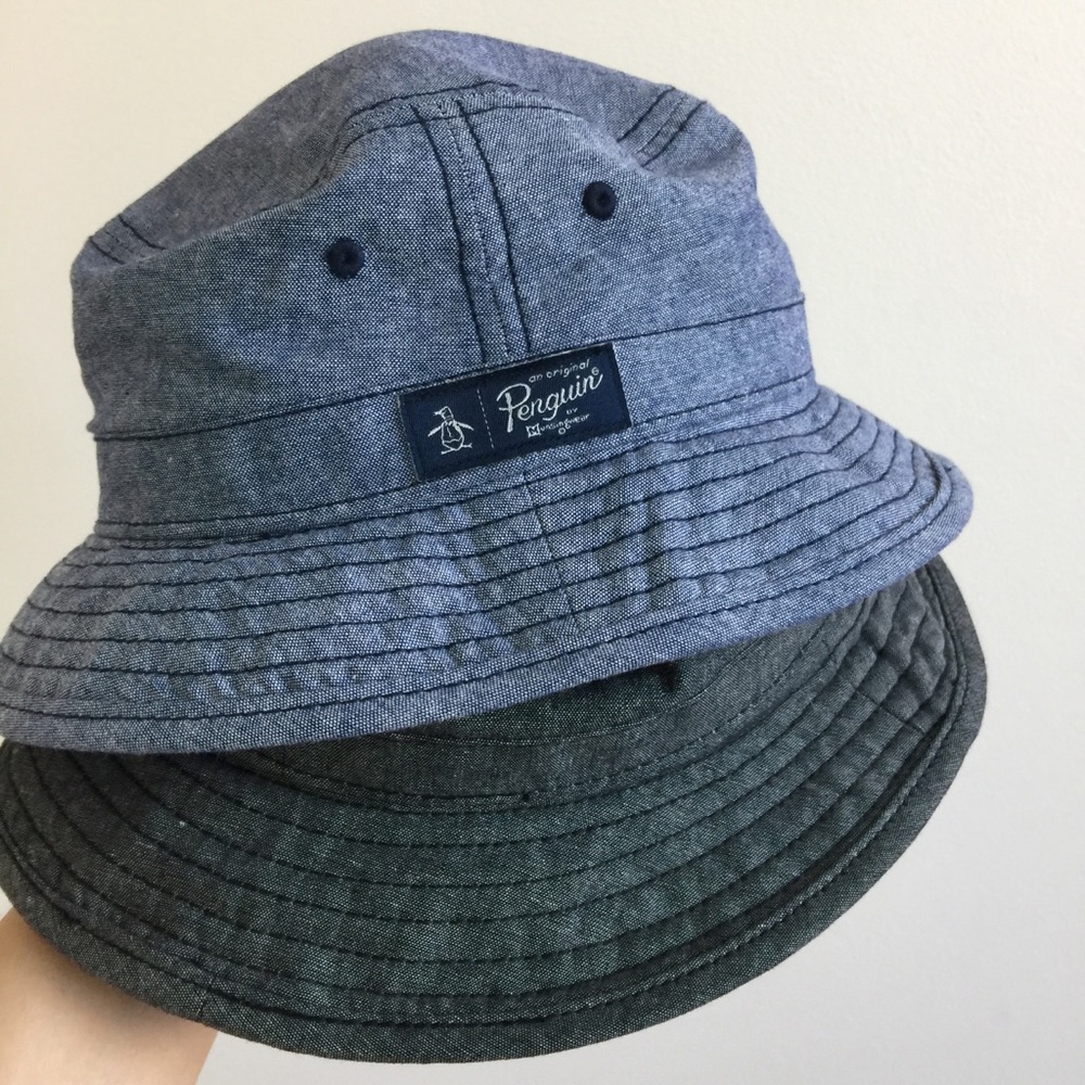 Two penguin backet men’s hats blue grey L-xl