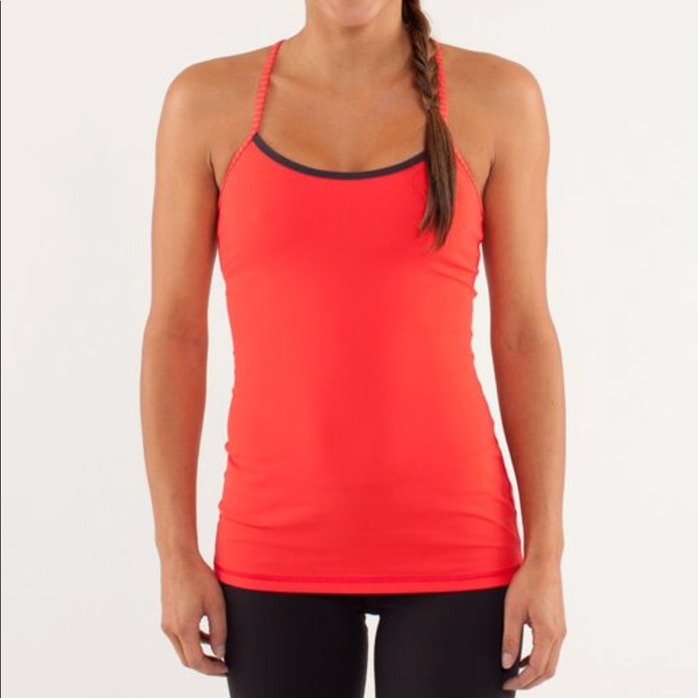 Lululemon Power Y Tank- Red/Orange