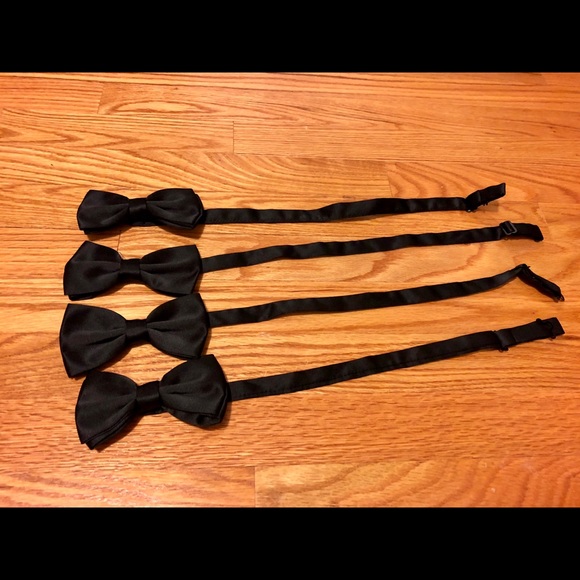 4 black tux bow ties - Picture 2 of 3