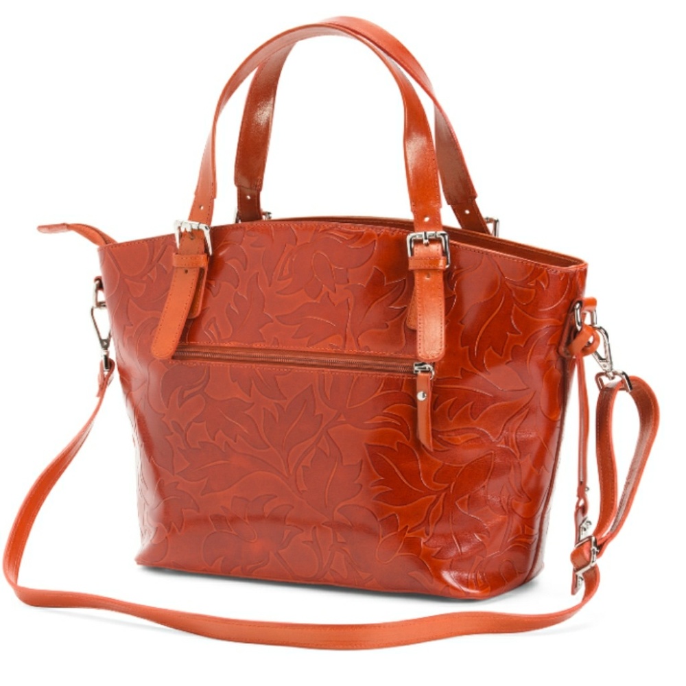 Made in Italy leather zip tote
