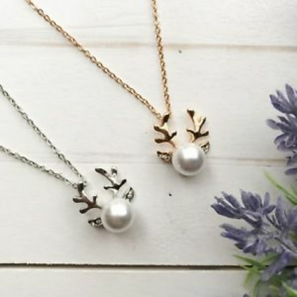 Reindeer Antler Pearl Necklace - Picture 3 of 5