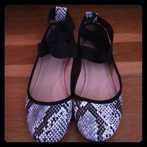 UO Snakeskin Ballet Flat
