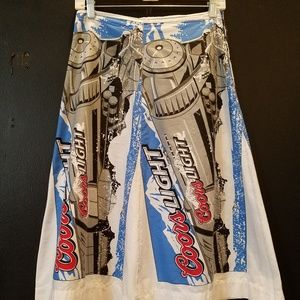 Handmade Coors Beer Skirt Boho Festival Brewing