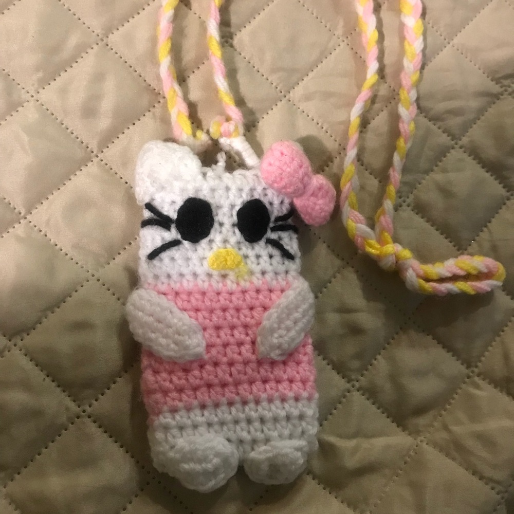 Hand crocheted Hello kitty