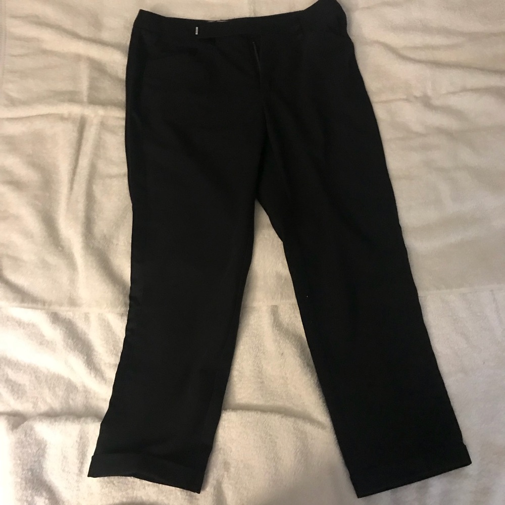 Forever 21 cropped dress pants with satin detail