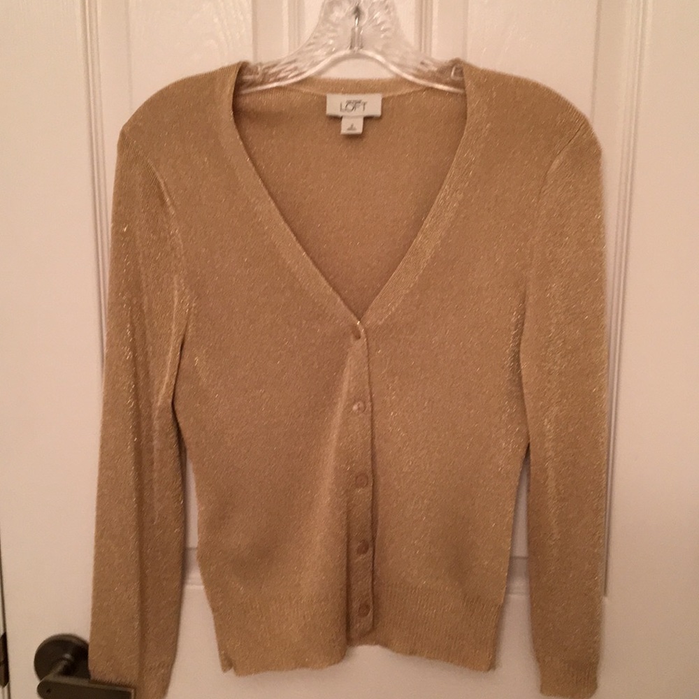 LOFT glittery gold sweater!