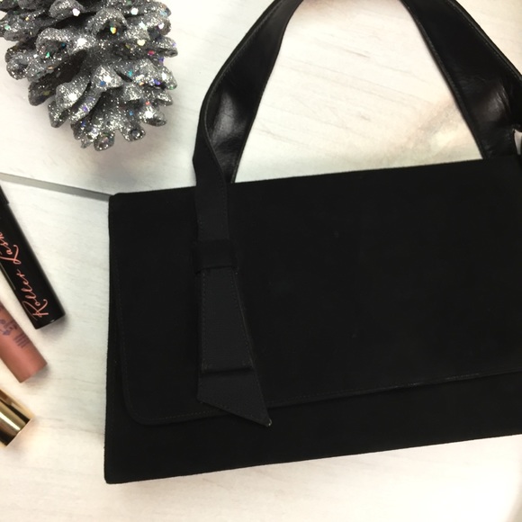 RARE Vintage black handbag with mirror and comb - Picture 2 of 8