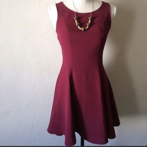 NWT maroon skater dress