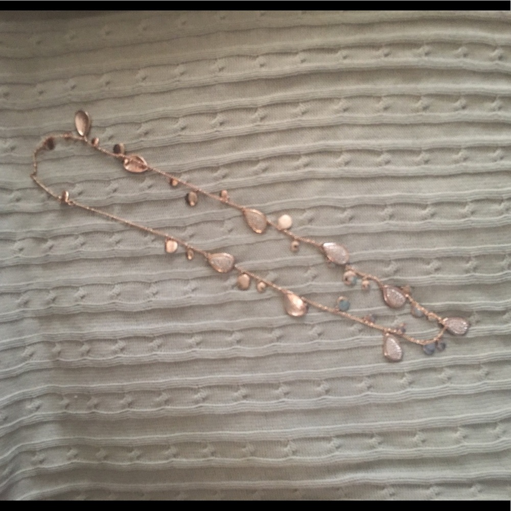 Rose gold  drop necklace