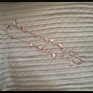 Rose gold  drop necklace