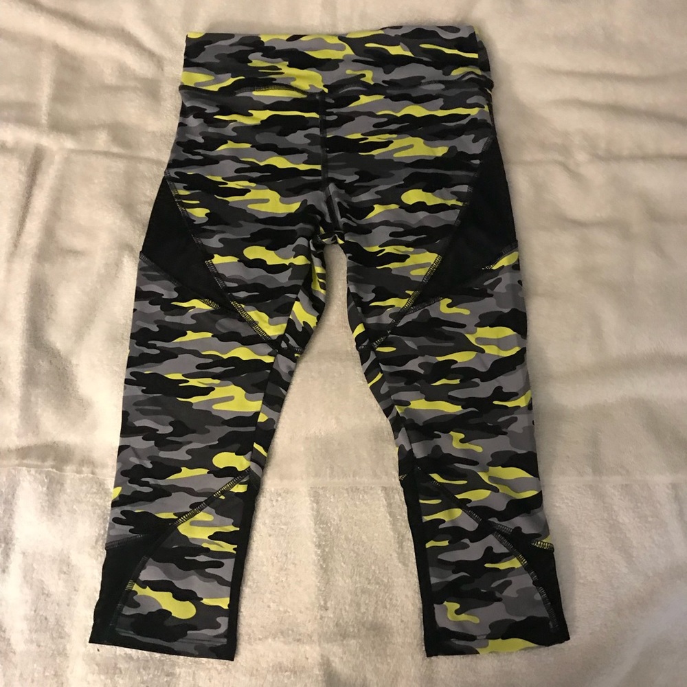 Forever21 yellow camp workout pants
