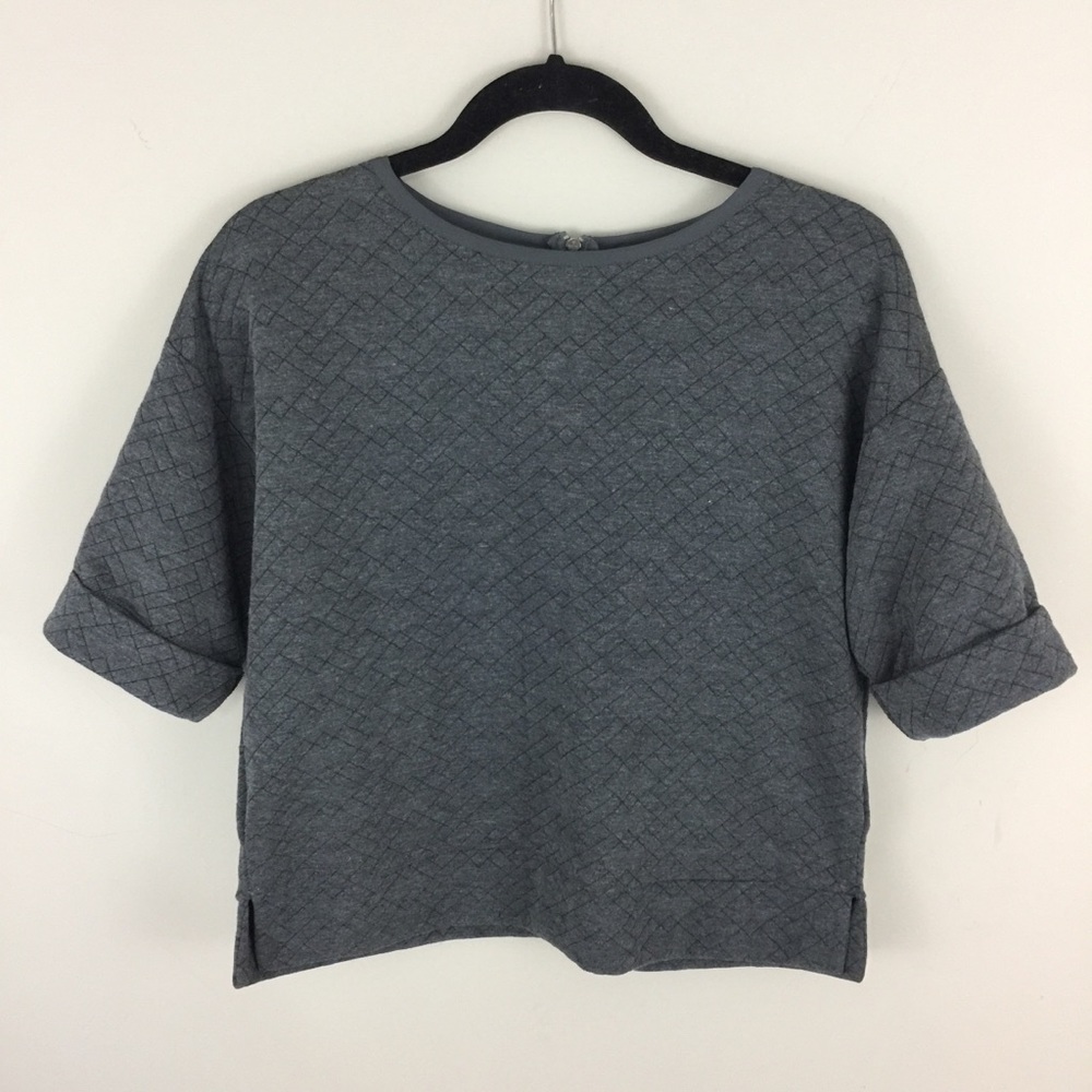 Banana Republic Gray Quilted Shirt