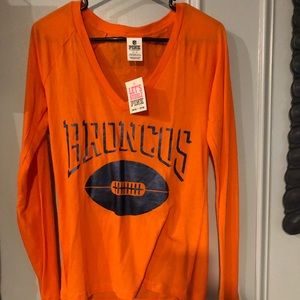 Pink Broncos long sleeve shirt