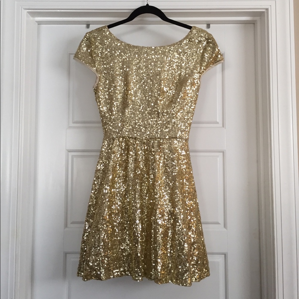 Gold Sequin Dress