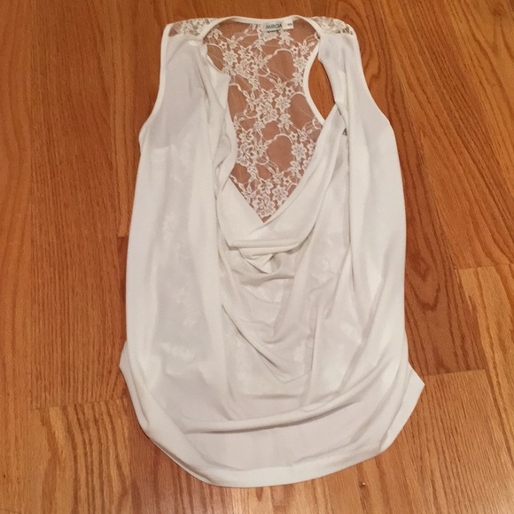 Cream top with lace back - Picture 1 of 4
