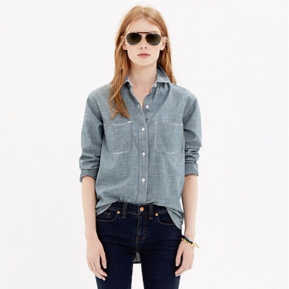Madewell Tops - Madewell Chambray Shirt in Wilder Wash