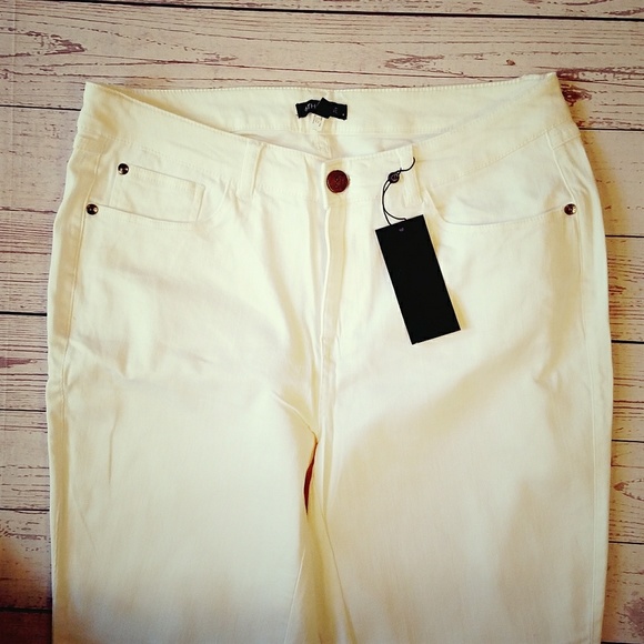 NWT 6th & Lane White Lace Up Skinny Jeans - Picture 3 of 8