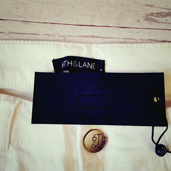 NWT 6th & Lane White Lace Up Skinny Jeans - Picture 4 of 8