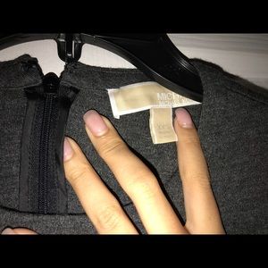 Michael Kors gray wool-blend tight dress