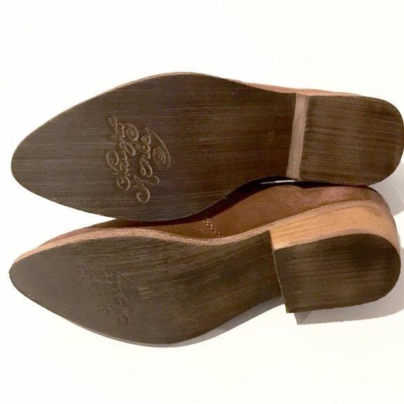 Naughty Monkey Tan Suede Leather Bootie-New in Box - Picture 5 of 6