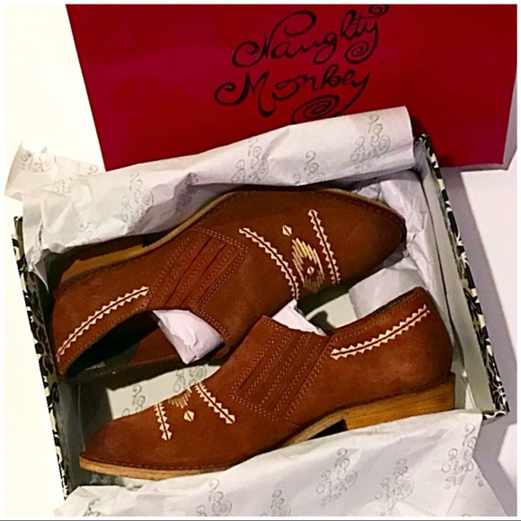 Naughty Monkey Tan Suede Leather Bootie-New in Box - Picture 6 of 6