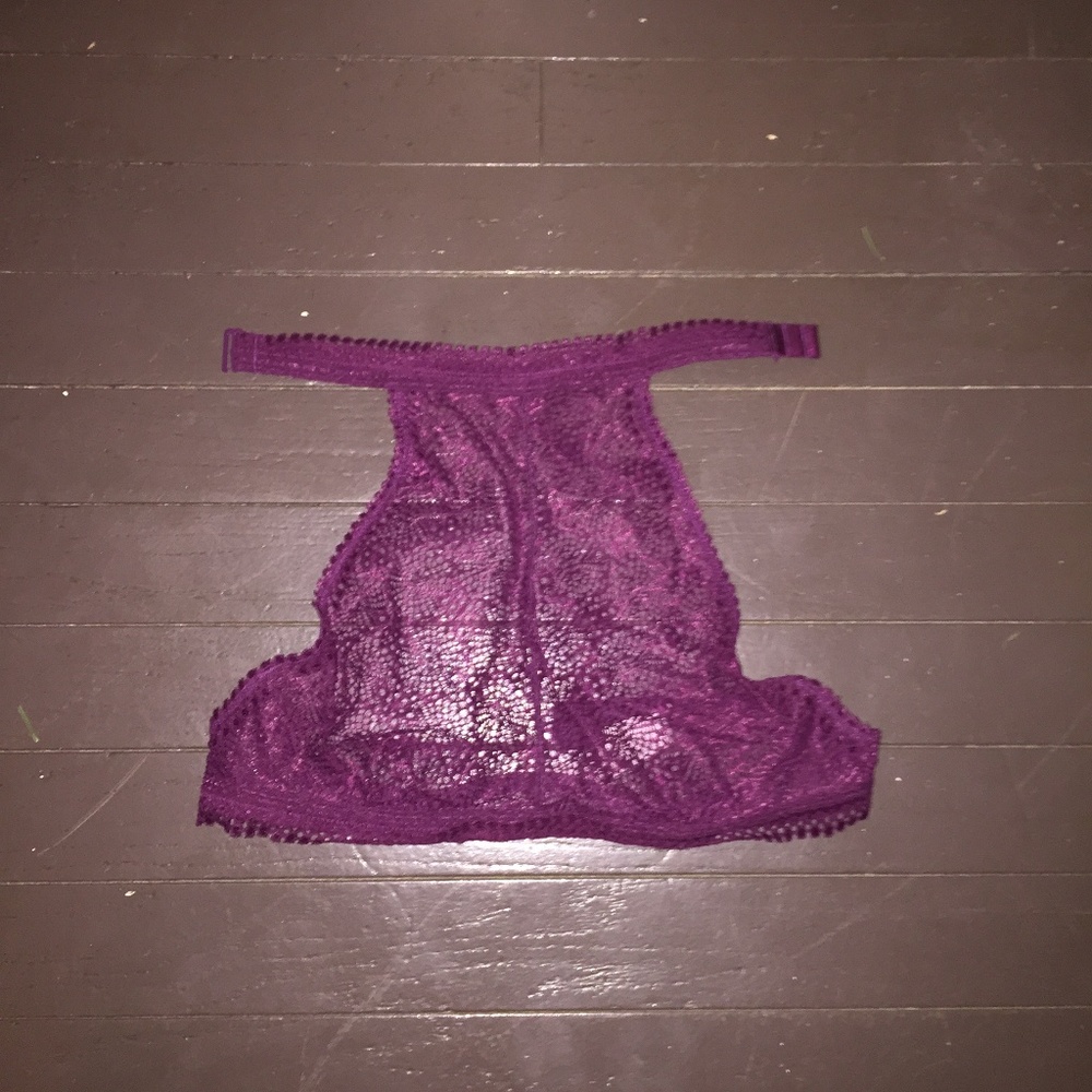 Victoria's Secret HighNecked Burgundy Bralette (S)