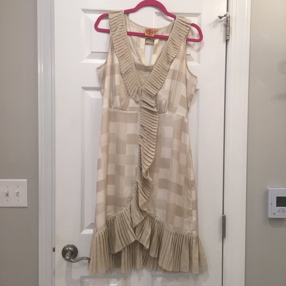 Plaid Ruffle Trim Dress