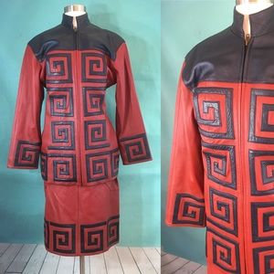 2piece lamb skin outfit