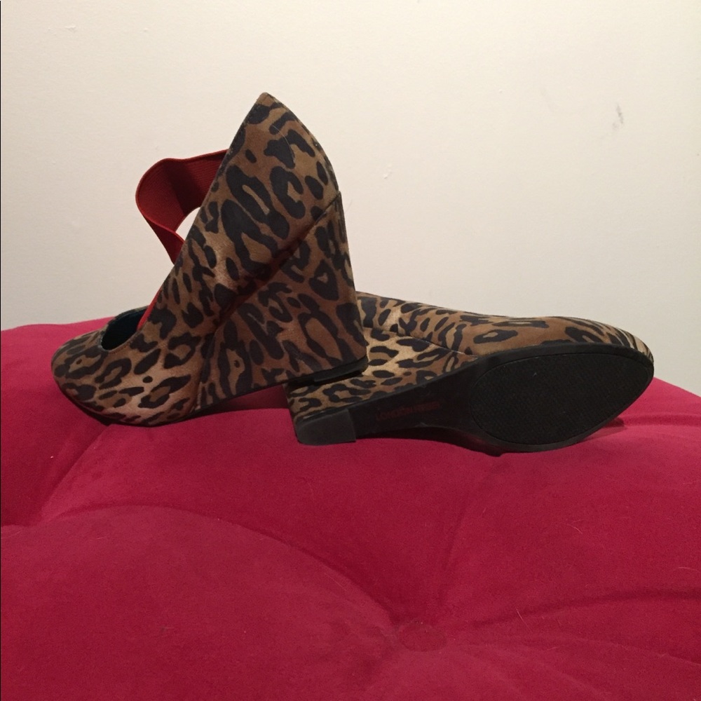London Rebel leopard wedges