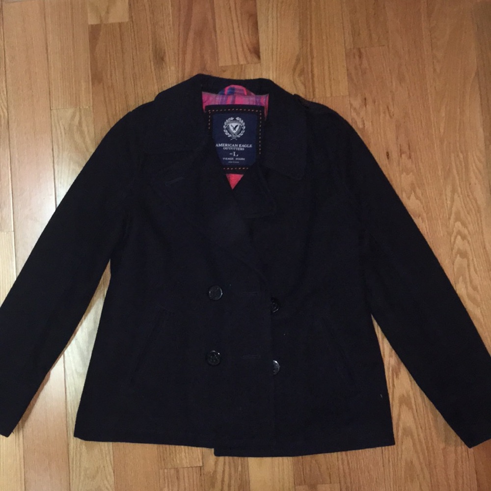Navy American Eagle Peacoat