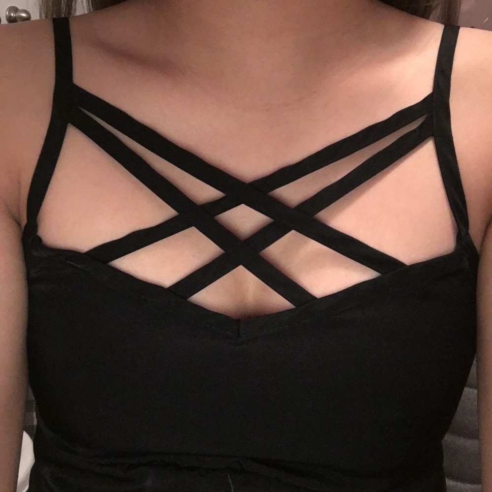 Strappy Black Guess Mini Dress