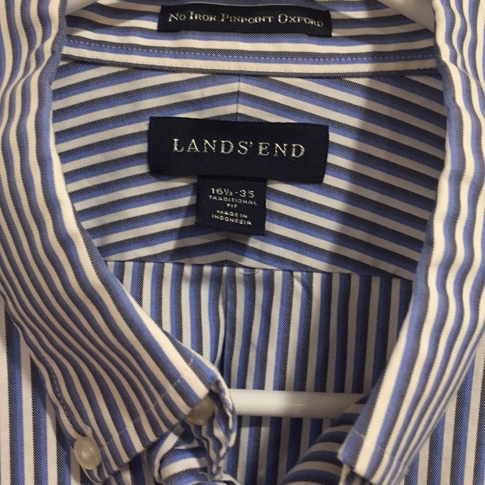 Lands End men’s no iron button down