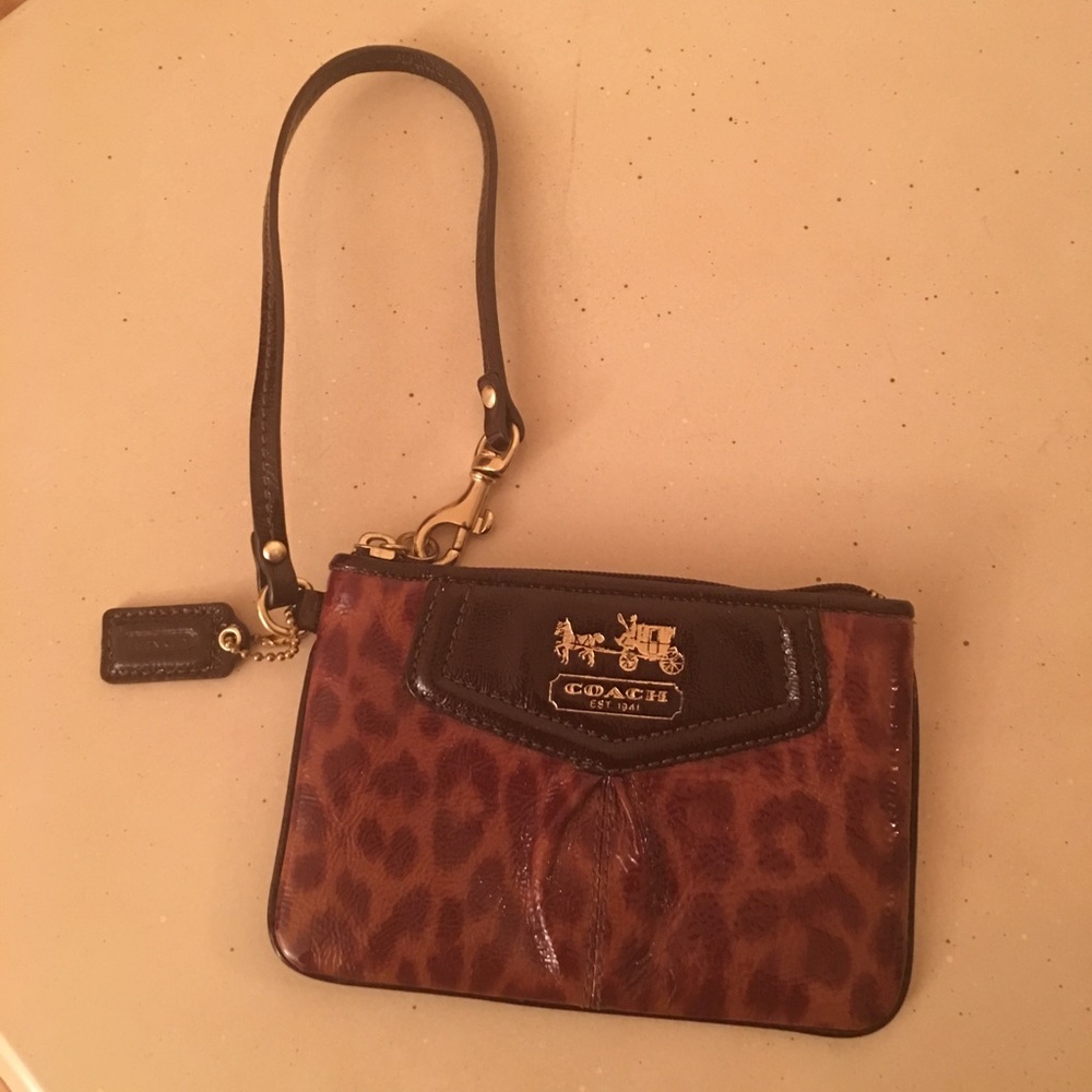 Coach Leopard Wristlet