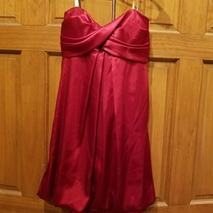 Deep red bubble dress