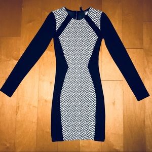 H/&M NEW BLACK LONG SLEEVED BODYCON DRESS