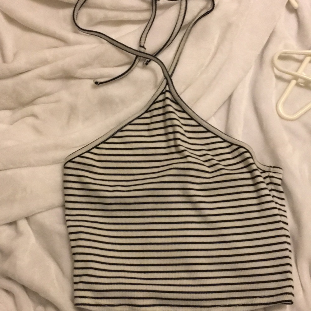 Striped forever 21 crop top