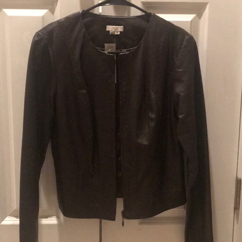 100% real leather jacket from cache