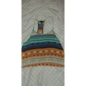 Aztec Racerback Cropped Tank