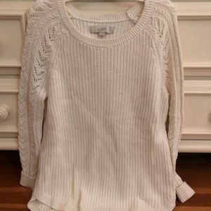 White LOFT sweater