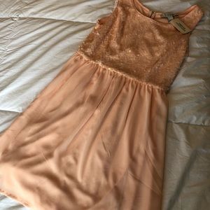 Forever 21 light pink sequins and chiffon dress