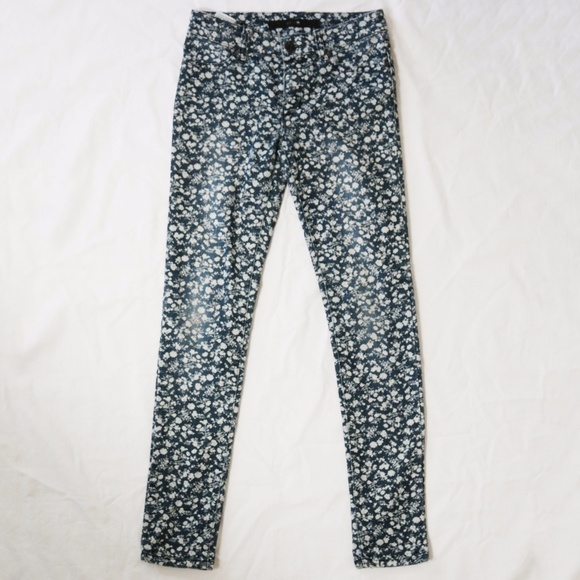 Joe's Jean Floral Blue Skinny Jean size 12 girl - Picture 1 of 6